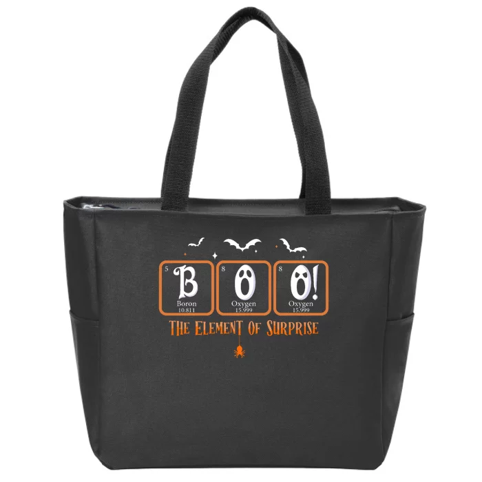 Cute Chemistry Boo The Element Of Surprise Chemist Halloween Zip Tote Bag