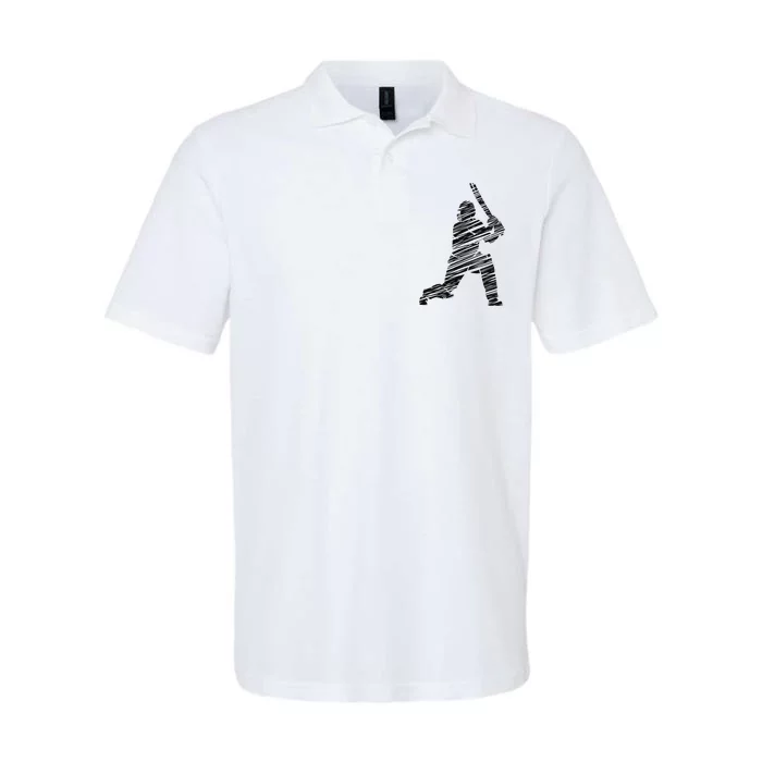 Cricketer Cricketing Bat And Ball Sport Retro Cricket Player Softstyle Adult Sport Polo