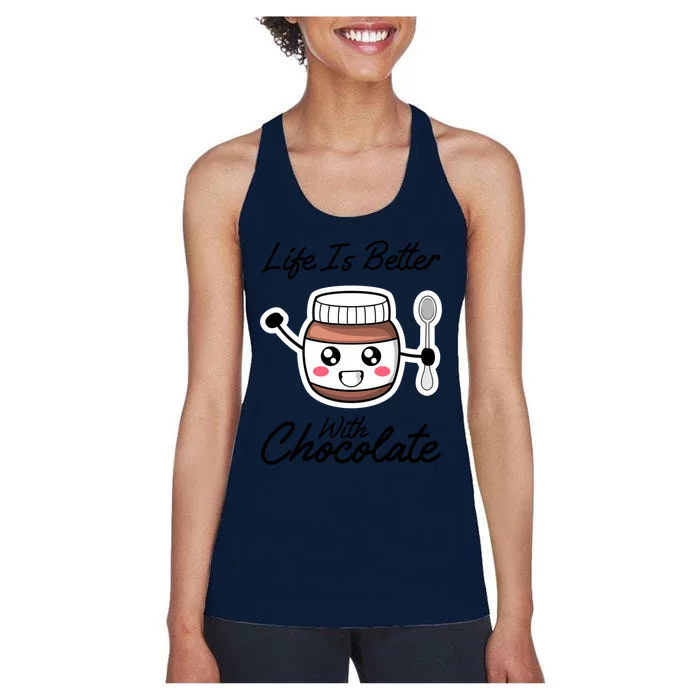 Chocolate Cream Breakfast Cocoa Chocolatier Gift Women's Racerback Tank