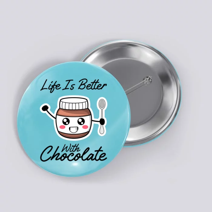 Chocolate Cream Breakfast Cocoa Chocolatier Gift Button