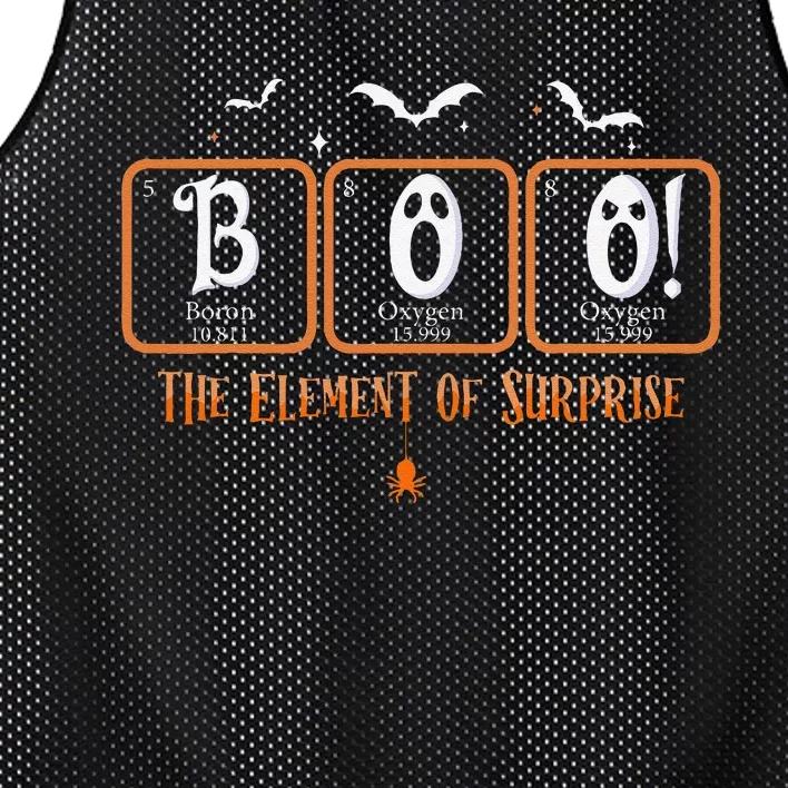 Cute Chemistry Boo The Element Of Surprise Chemist Halloween Mesh Reversible Basketball Jersey Tank