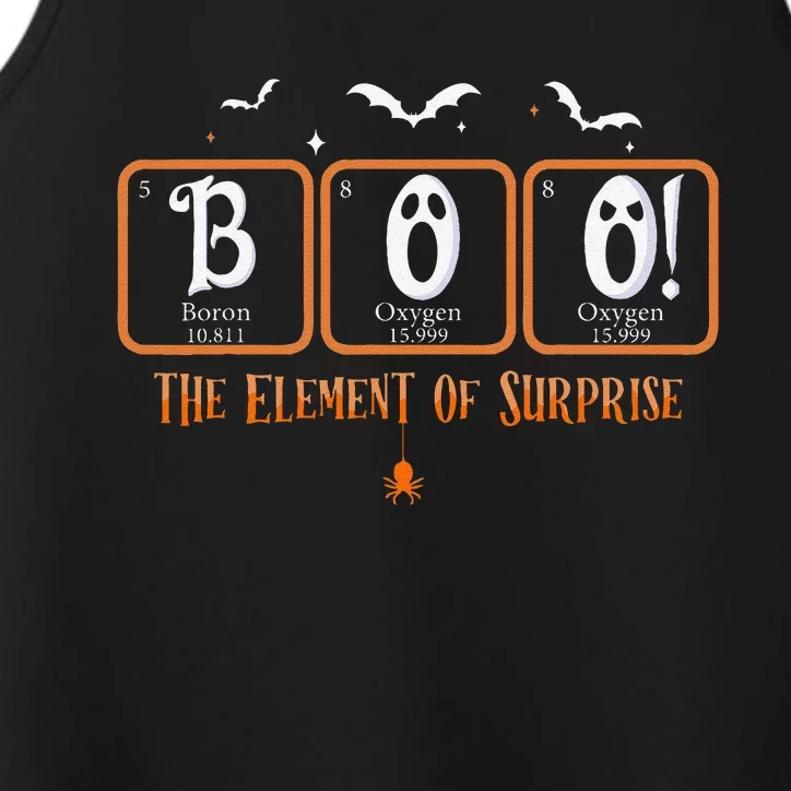 Cute Chemistry Boo The Element Of Surprise Chemist Halloween Performance Tank