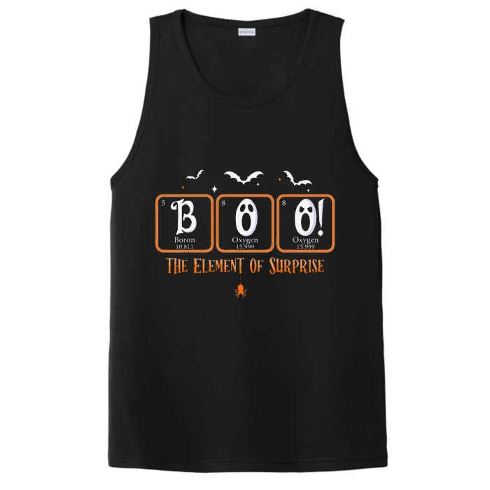 Cute Chemistry Boo The Element Of Surprise Chemist Halloween Performance Tank