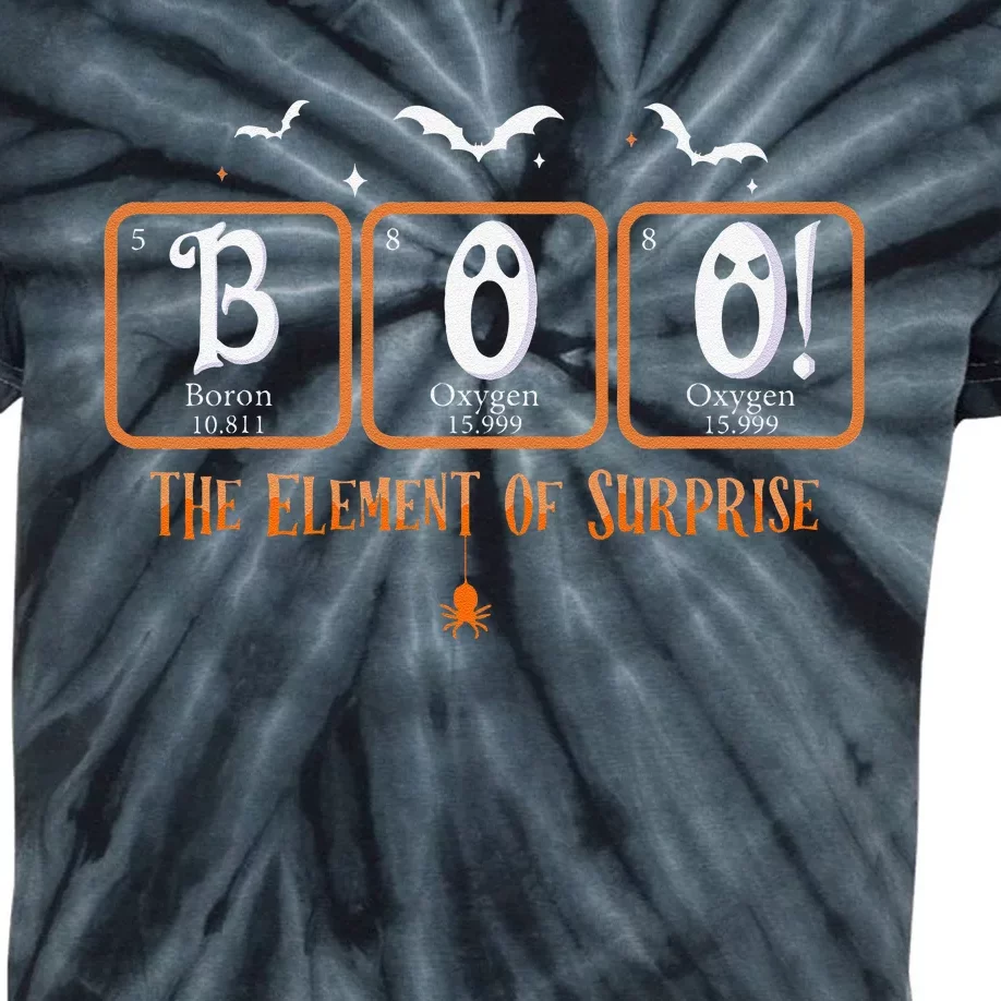 Cute Chemistry Boo The Element Of Surprise Chemist Halloween Kids Tie-Dye T-Shirt