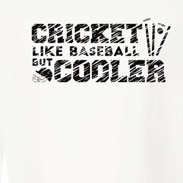 Cricketer Cricketing Bat And Ball Sport Retro Cricket Player Cropped Pullover Crew