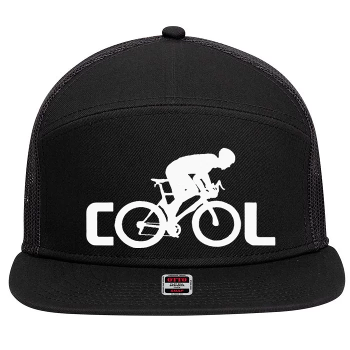 Cool Cycling Bicycle Bicycling Lover Bike Cyclist 7 Panel Mesh Trucker Snapback Hat