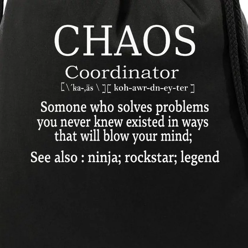 Chaos Coordinator Boss Women Lady Professional Day Drawstring Bag