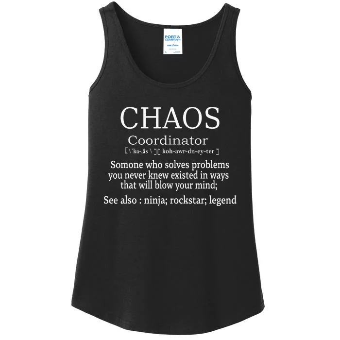 Chaos Coordinator Boss Women Lady Professional Day Ladies Essential Tank