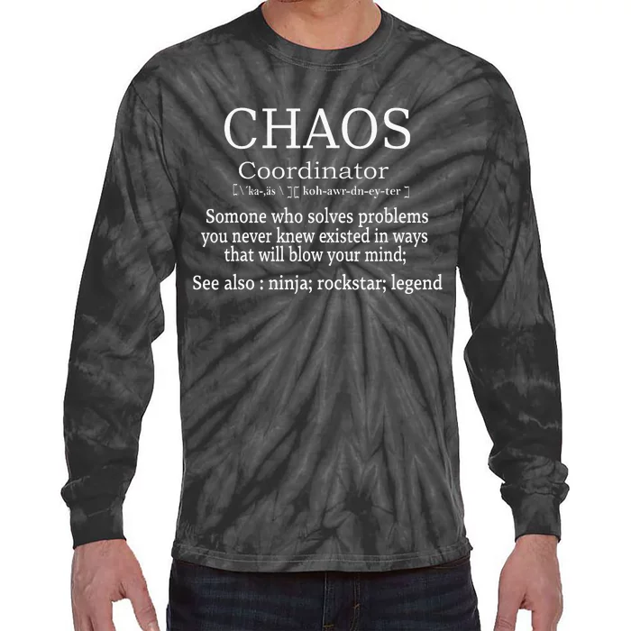 Chaos Coordinator Boss Women Lady Professional Day Tie-Dye Long Sleeve Shirt