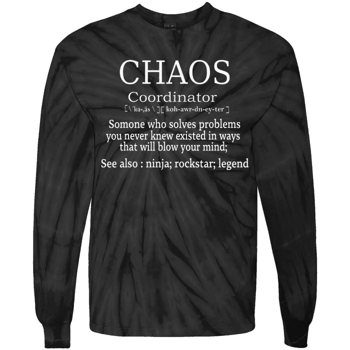 Chaos Coordinator Boss Women Lady Professional Day Tie-Dye Long Sleeve Shirt