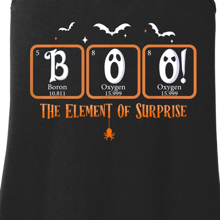 Cute Chemistry Boo The Element Of Surprise Chemist Halloween Ladies Essential Tank