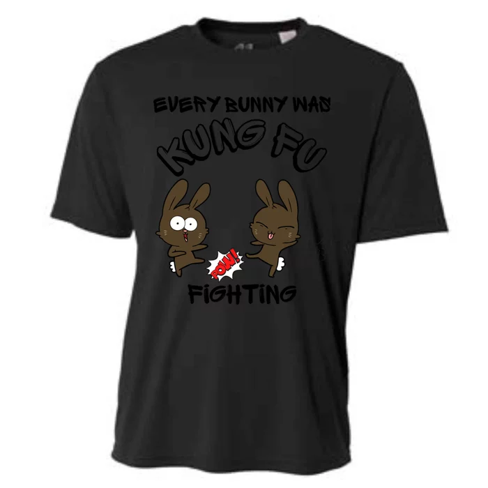 Cute Cartoon Bunnies Every Bunny Was Kung Fu Fighting Funny Gift Cooling Performance Crew T-Shirt