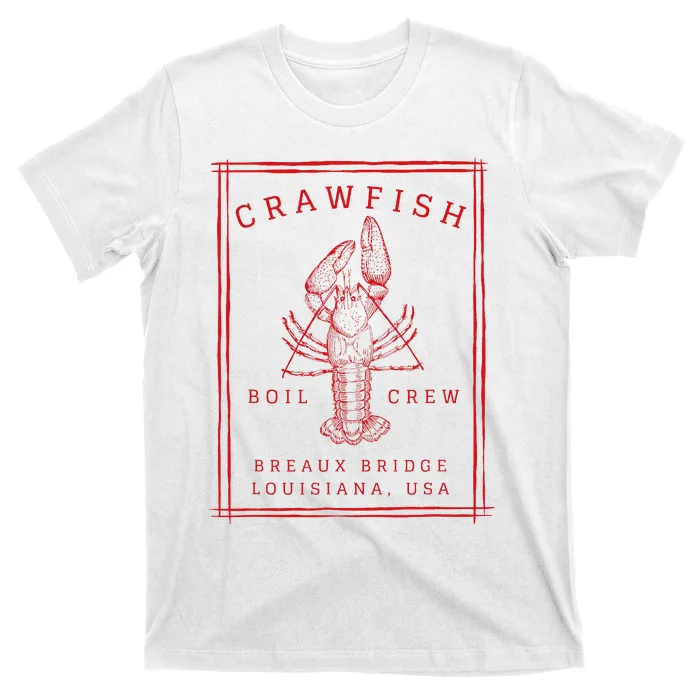 Crawfish Crew Breaux Bridge Retro Cajun Seafood T-Shirt