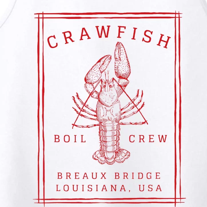 Crawfish Crew Breaux Bridge Retro Cajun Seafood Performance Tank