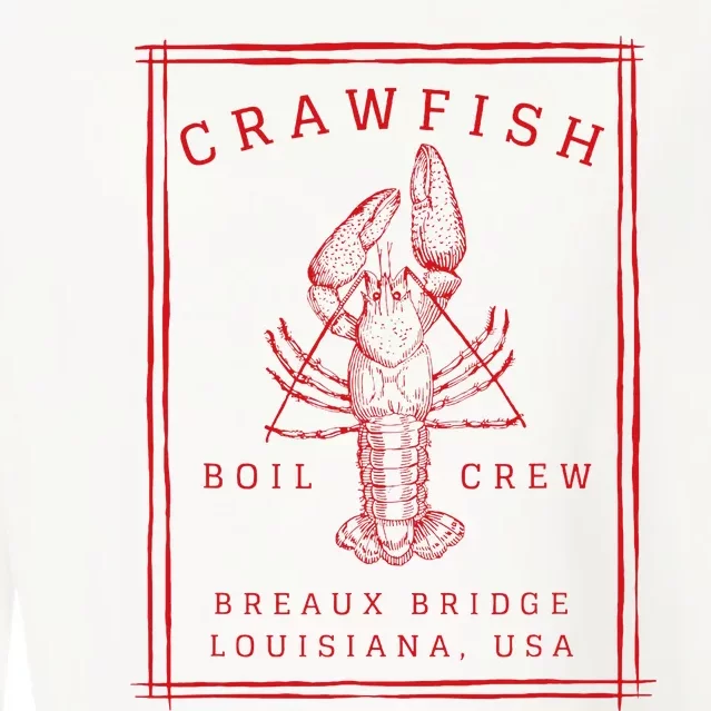 Crawfish Crew Breaux Bridge Retro Cajun Seafood Cropped Pullover Crew