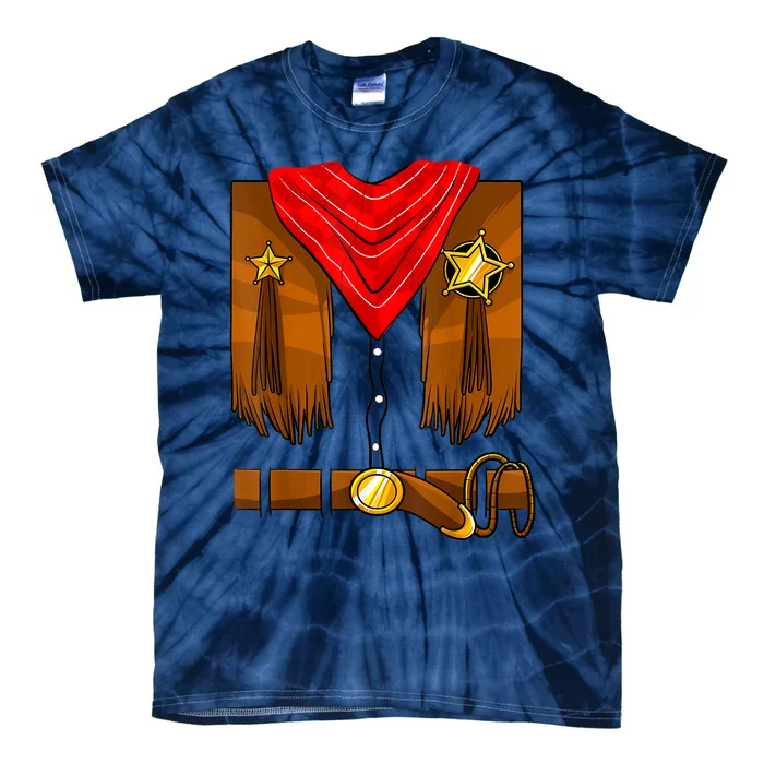 Cowboy Costume Boys Cowgirl Girls Halloween Toddler Tie-Dye T-Shirt