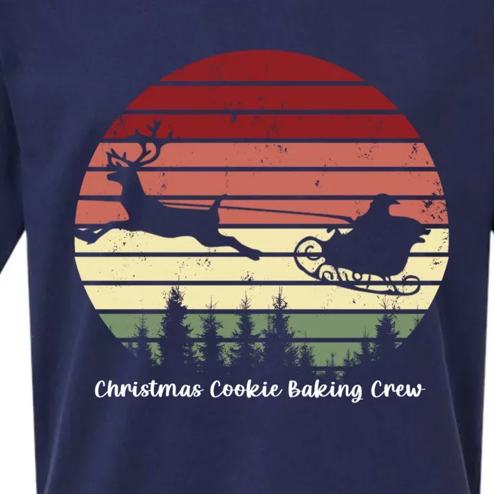 Christmas Cookie Baking Crew Funny Santa Sleigh Gift Sueded Cloud Jersey T-Shirt