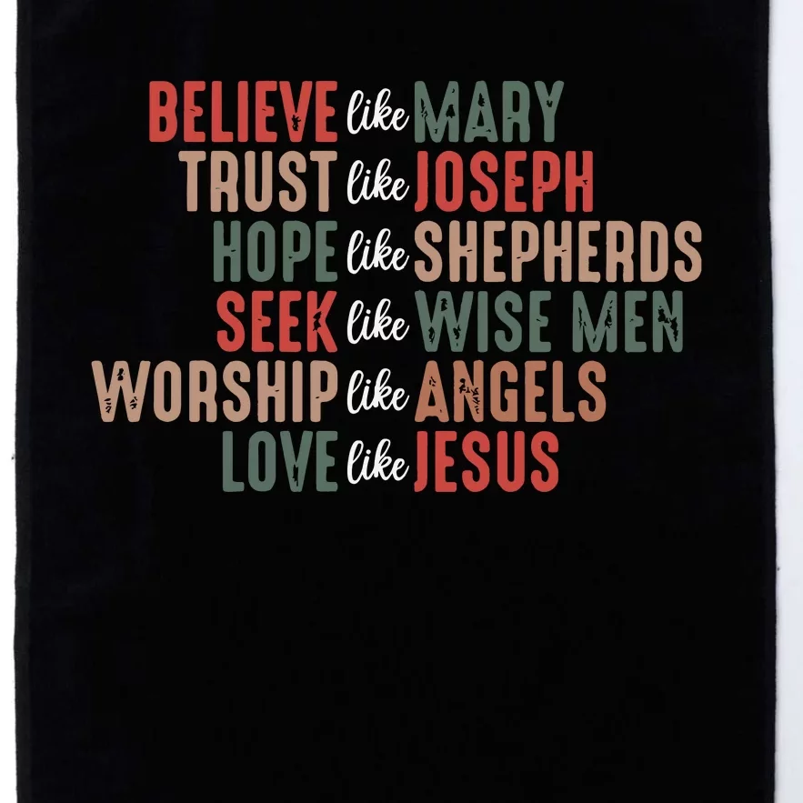 Christian Christmas Believe Like Mary Platinum Collection Golf Towel