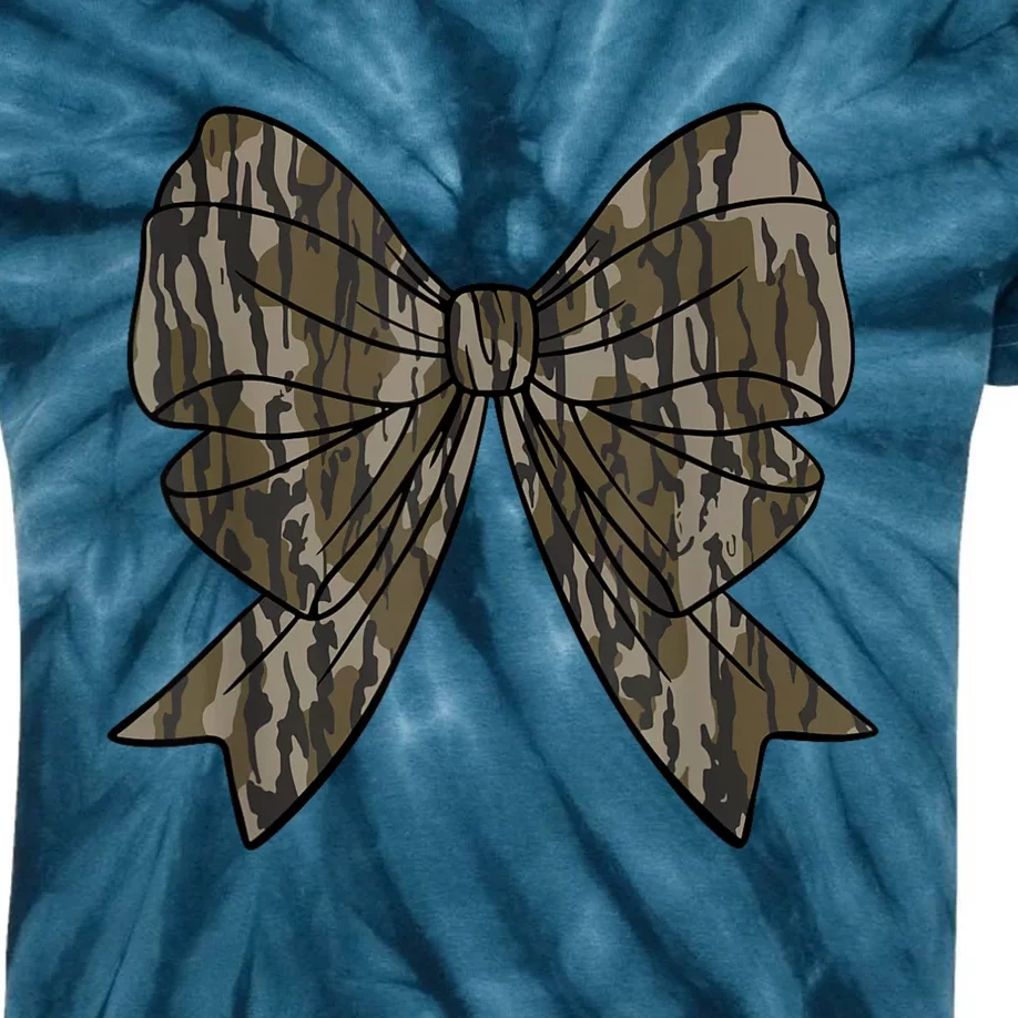 Camo Coquette Bow Duck Hunt Duck Hunting Kids Tie-Dye T-Shirt