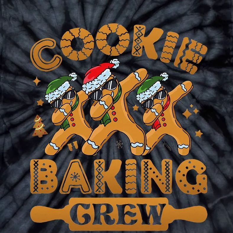 Christmas Cookie Baking Crew Xmas Pajamas Gingerbread Team Tie-Dye T-Shirt