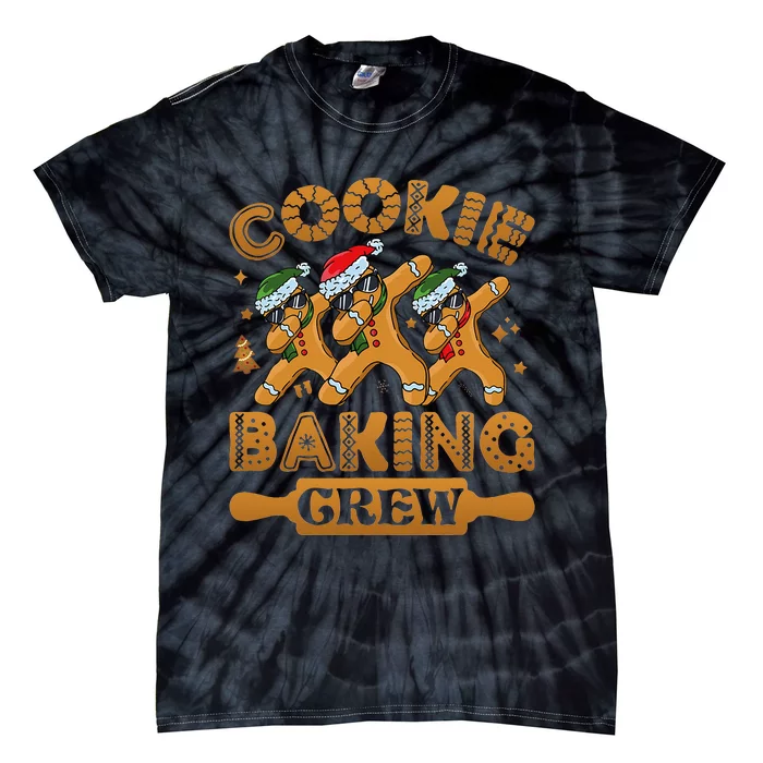 Christmas Cookie Baking Crew Xmas Pajamas Gingerbread Team Tie-Dye T-Shirt