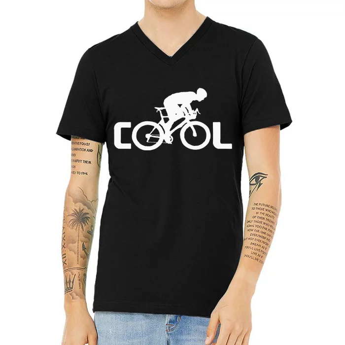 Cool Cycling Bicycle Bicycling Lover Bike Cyclist Men Women V-Neck T-Shirt