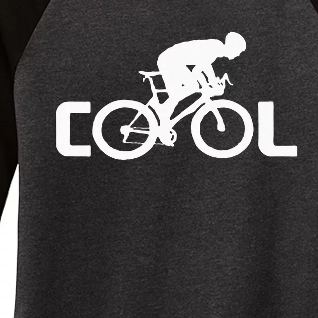 Cool Cycling Bicycle Bicycling Lover Bike Cyclist Men Women Women's Tri-Blend 3/4-Sleeve Raglan Shirt