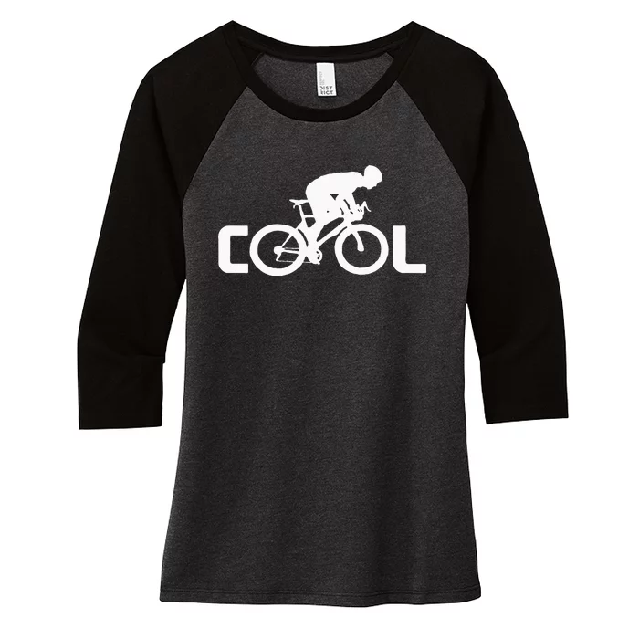 Cool Cycling Bicycle Bicycling Lover Bike Cyclist Men Women Women's Tri-Blend 3/4-Sleeve Raglan Shirt