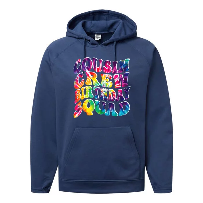 Cousin Crew Birthday Squad Of Family Party Team Cousin Crew Funny Gift Performance Fleece Hoodie