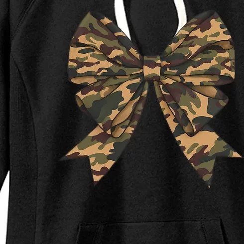 Camo Coquette Bow Duck Hunting Hunter Women's Fleece Hoodie