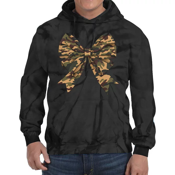 Camo Coquette Bow Duck Hunting Hunter Tie Dye Hoodie