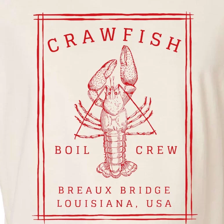 Crawfish Crew Breaux Bridge Retro Cajun Seafood Garment-Dyed Women's Muscle Tee