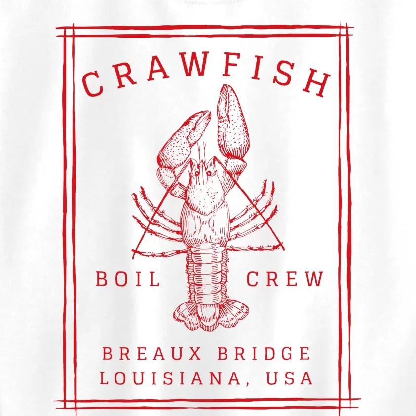 Crawfish Crew Breaux Bridge Retro Cajun Seafood Kids Sweatshirt