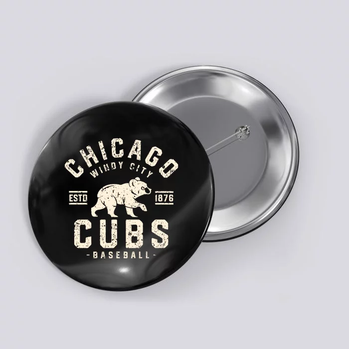 Cubs Chicago Baseball Lover Button