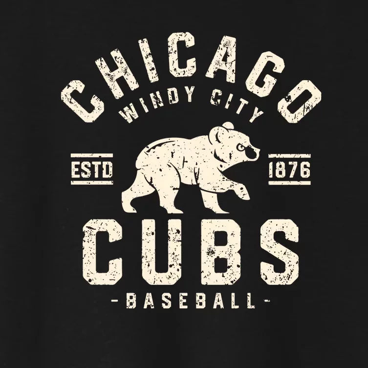 Cubs Chicago Baseball Lover Women's Crop Top Tee