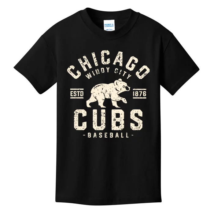 Cubs Chicago Baseball Lover Kids T-Shirt