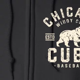 Cubs Chicago Baseball Lover Full Zip Hoodie