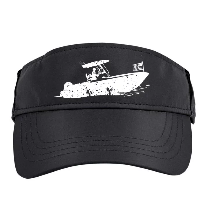 Center Console Boat, American Flag, Motorboat, Fishing Boat Adult Drive Performance Visor