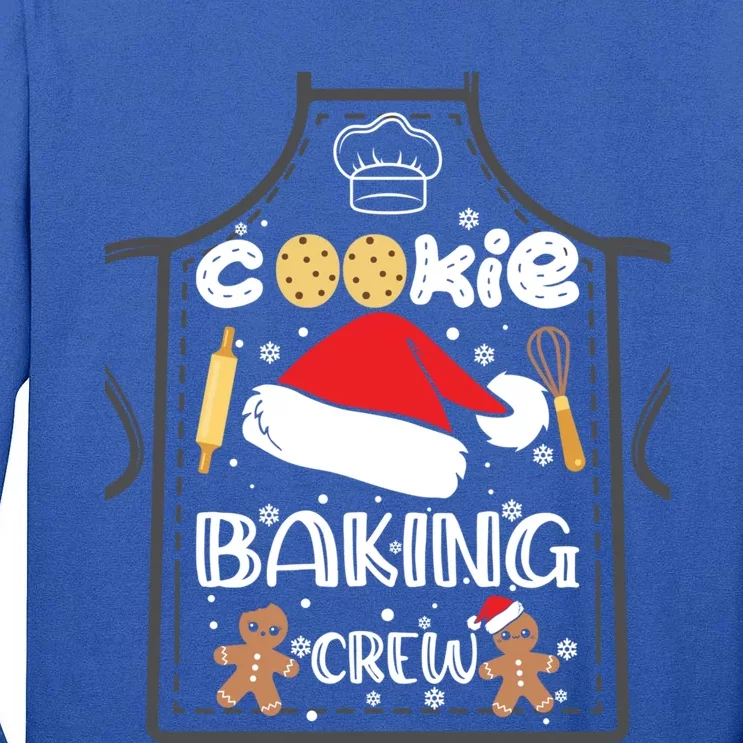 Christmas Cookie Baking Crew Funny Pajamas Family Xmas Santa Great Gift Tall Long Sleeve T-Shirt