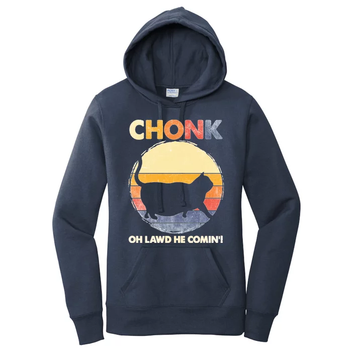 Chonk Cat Big Meme Funny Retro Style Intage Cats Memes Women's Pullover Hoodie