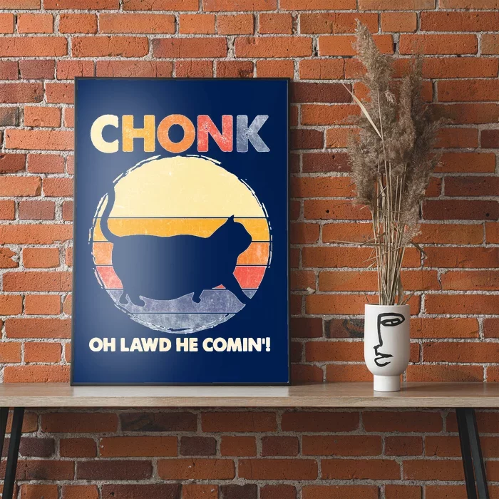 Chonk Cat Big Meme Funny Retro Style Intage Cats Memes Poster