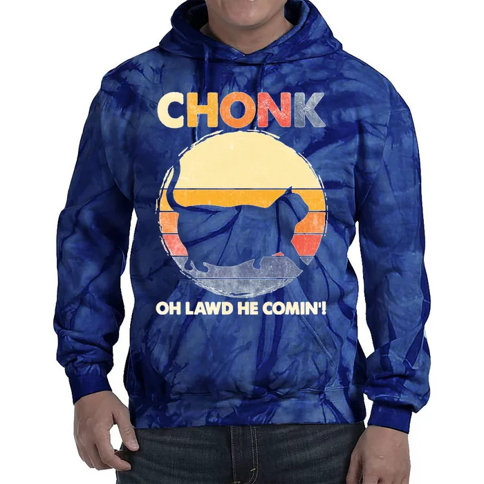 Chonk Cat Big Meme Funny Retro Style Intage Cats Memes Tie Dye Hoodie