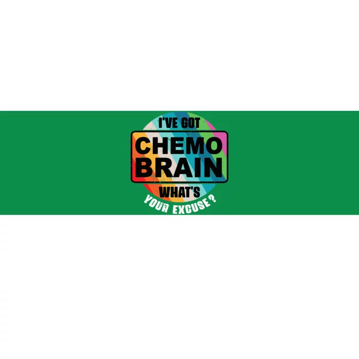 Cancer Chemo Brain Retro Awareness Bumper Sticker