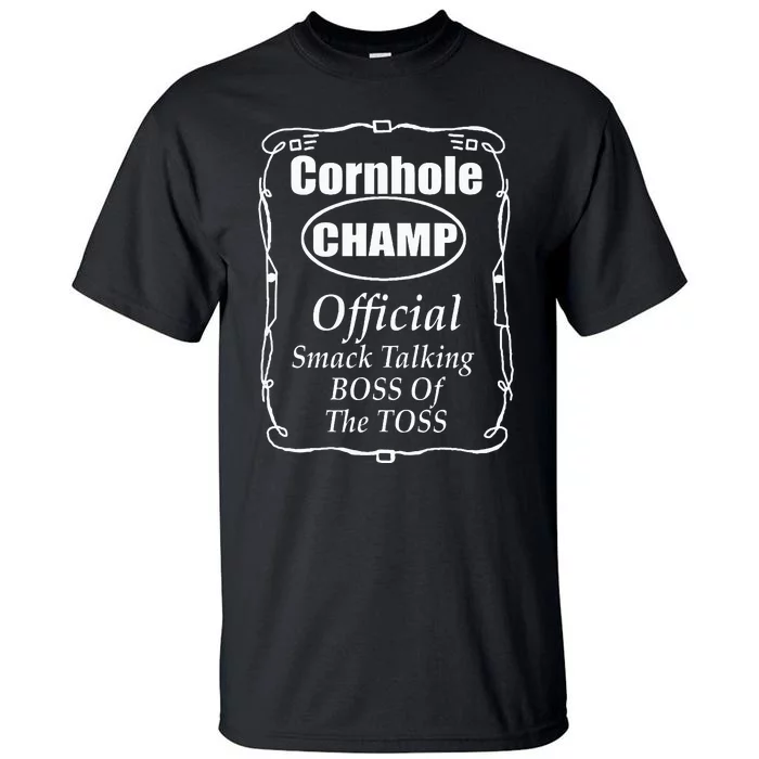 Cornhole Champion Boss Of The Toss Cornhole Tall T-Shirt