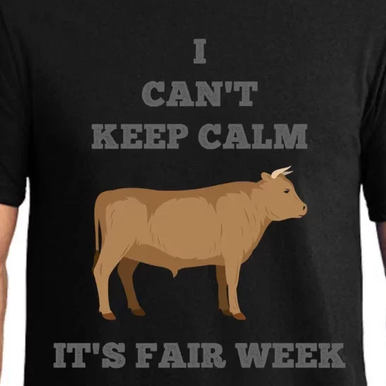 Cattle Cow Bull I Can't Keep Calm Country State Fair Week Cute Gift Pajama Set