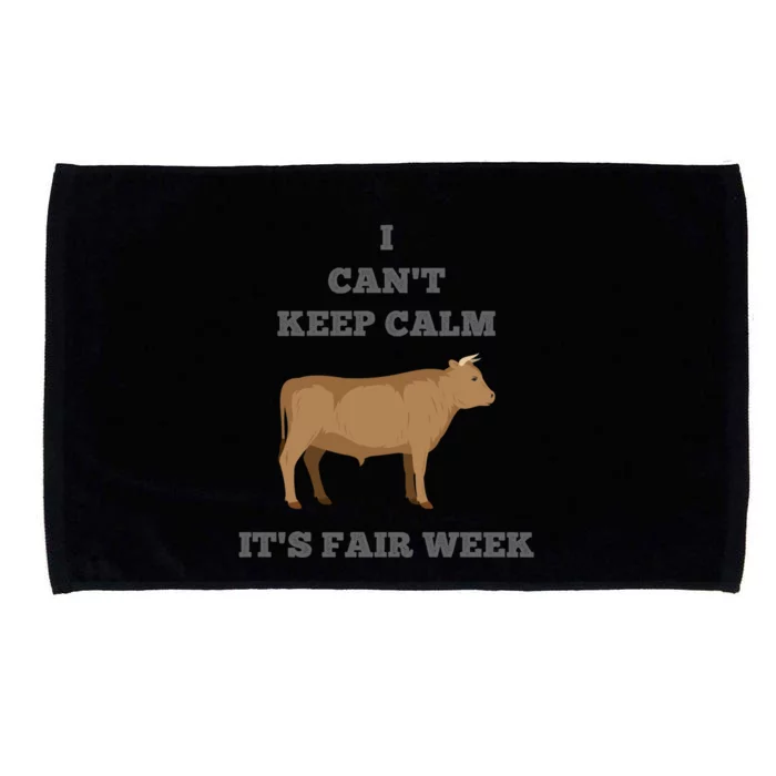 Cattle Cow Bull I Can't Keep Calm Country State Fair Week Cute Gift Microfiber Hand Towel