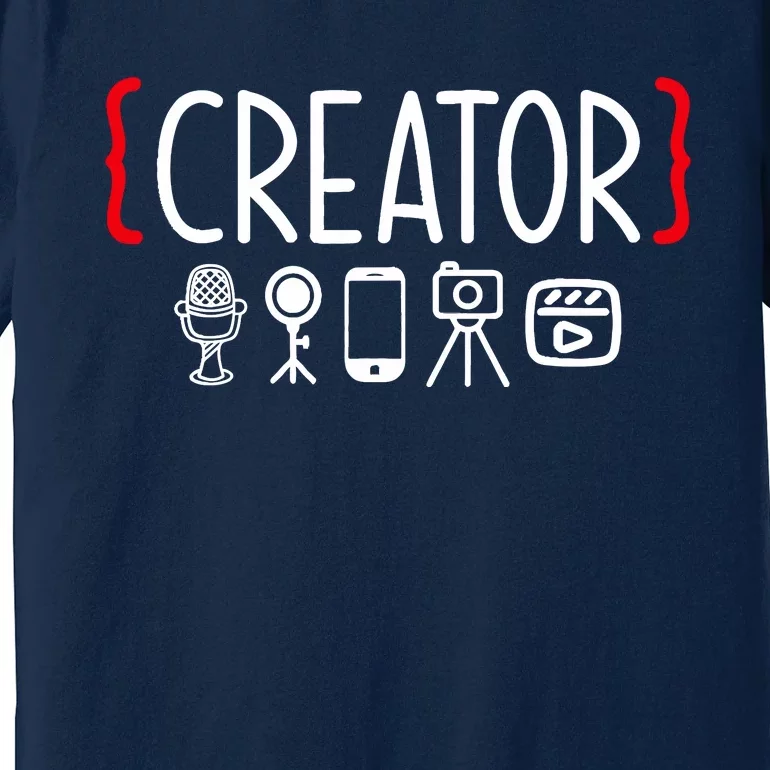 Content Creator blogger vlogger influencer Creator Premium T-Shirt