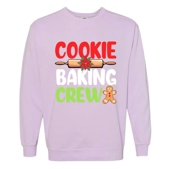 Christmas Cookie Baking Crew Xmas Cookie Exchange Santa Gift Garment-Dyed Sweatshirt