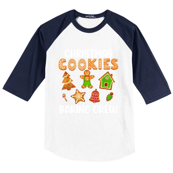 Christmas Cookie Baking Crew Xmas Cookie Exchange Santa Gift Baseball Sleeve Shirt