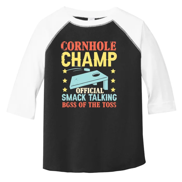 Cornhole Champ Bean Bag Toss Player Toddler Fine Jersey T-Shirt